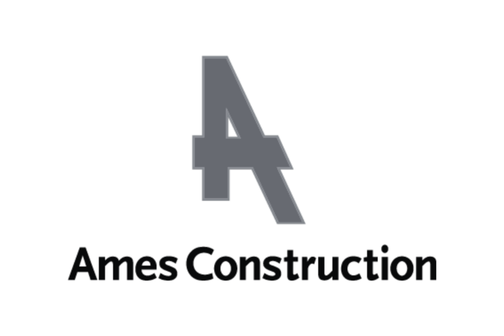 Ames Construction logo BW