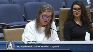 Leah Hebert Welles Minnesota Legislature on behalf of the Senior Meals and Services Coalition